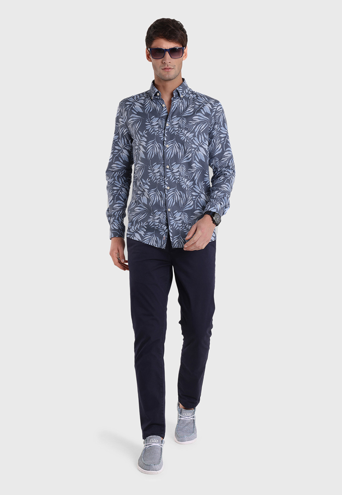 Camisa de manga larga estampada