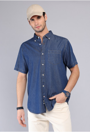 Camisa Denim Manga Corta Arrow
